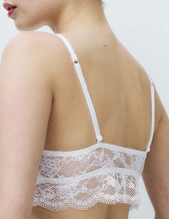 Jasmine Lace Non Wired Longline Bralette (A-E)