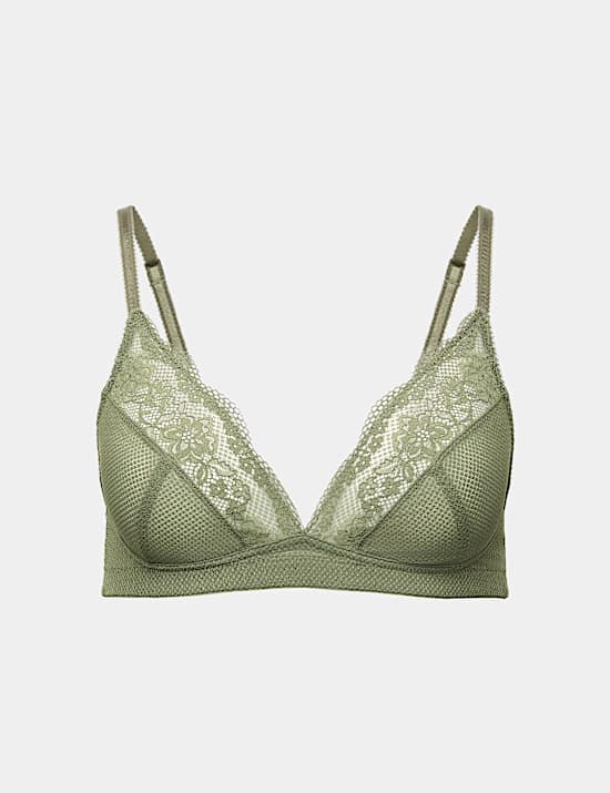 Soutien-gorge plongeant Jasmine sans armature en dentelle, bonnets A &agrave; E