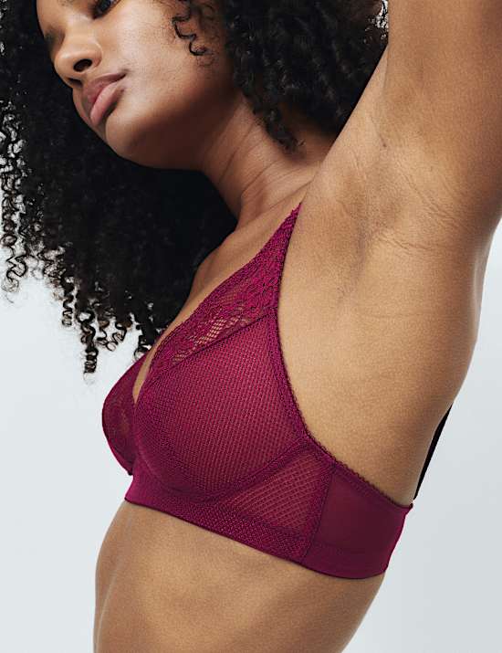 Jasmine Lace Non Wired Plunge Bra (A-E)