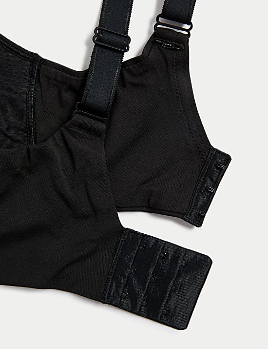 Cotton Blend & Lace Non Wired Total Support Bra B-H