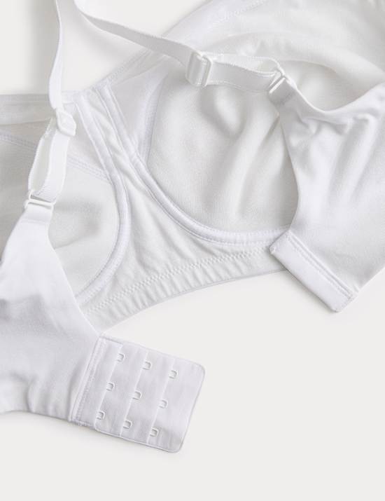 Cotton Blend & Lace Non Wired Total Support Bra B-H