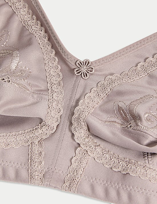 Total Support Embroidered Full Cup Bra B-G