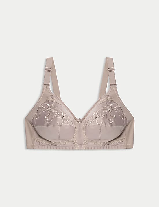 Total Support Embroidered Full Cup Bra B-G
