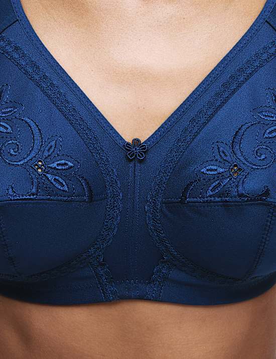 Total Support Embroidered Full Cup Bra B-G