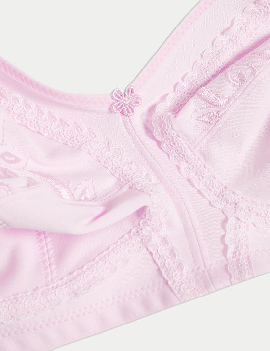 Embroidered Non Wired Total Support Bra