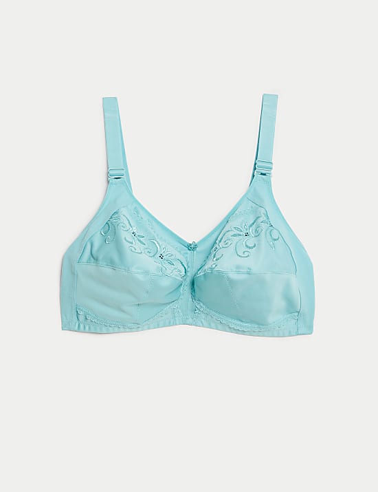 Embroidered Non Wired Total Support Bra