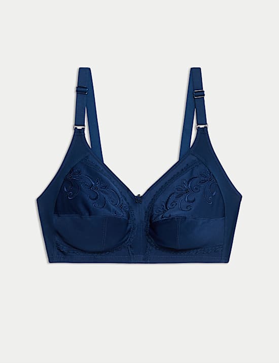 Embroidered Non Wired Total Support Bra