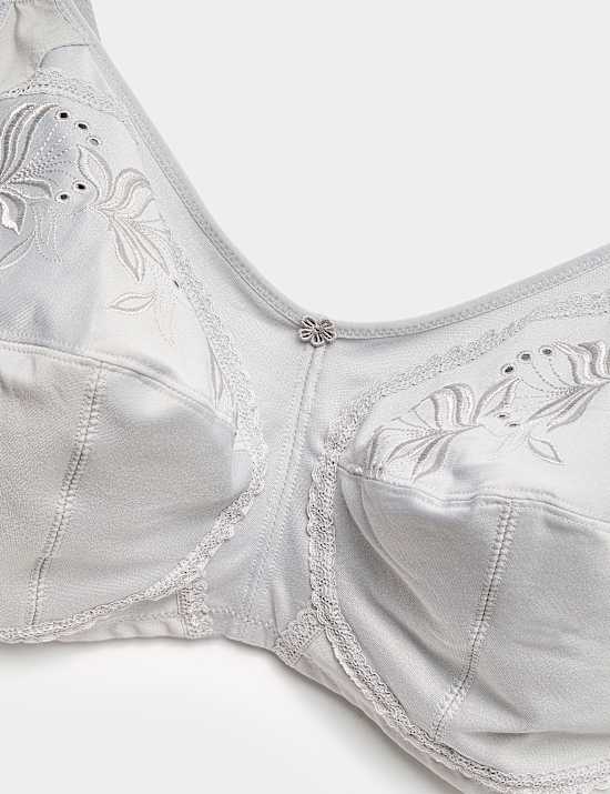 Embroidered Total Support Full Cup Bra (A-K)