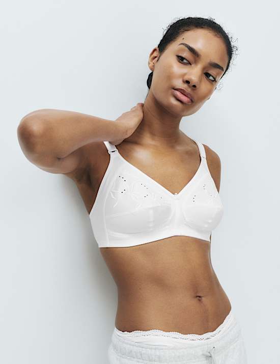 Embroidered Total Support Full Cup Bra (A-K)