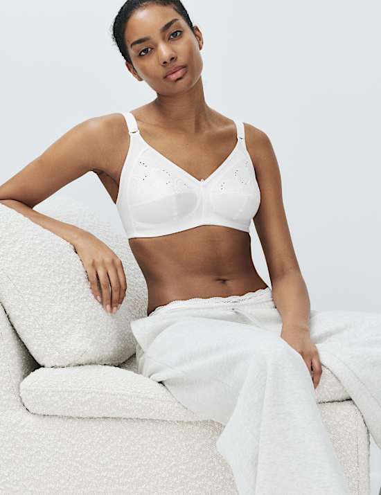 Embroidered Total Support Full Cup Bra (A-K)