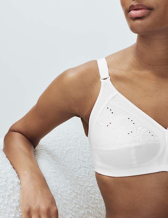 Embroidered Total Support Full Cup Bra (A-K)