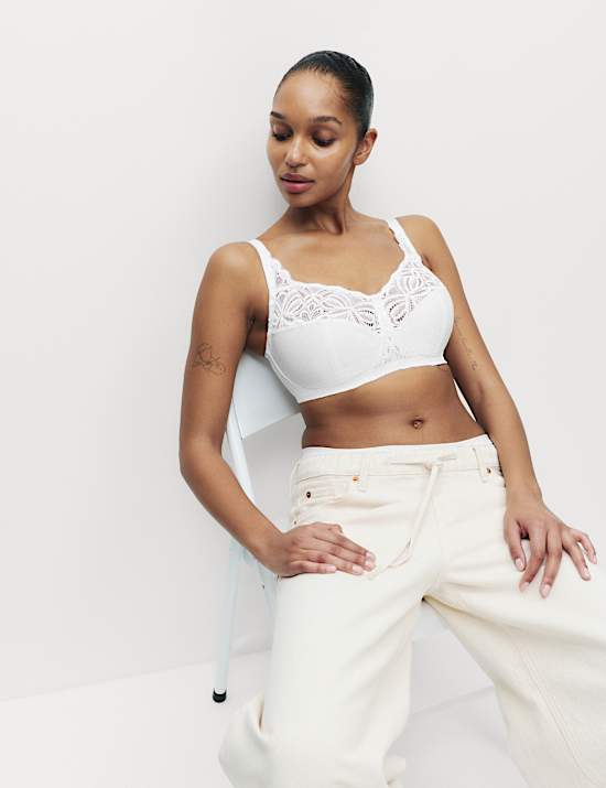 Amelia Lace Non Wired Total Support Bra B-H