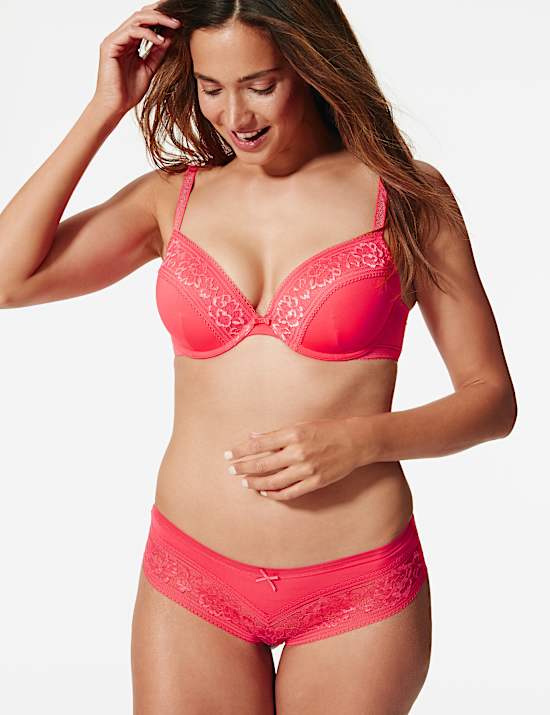 Lace Padded Plunge Wired Bra