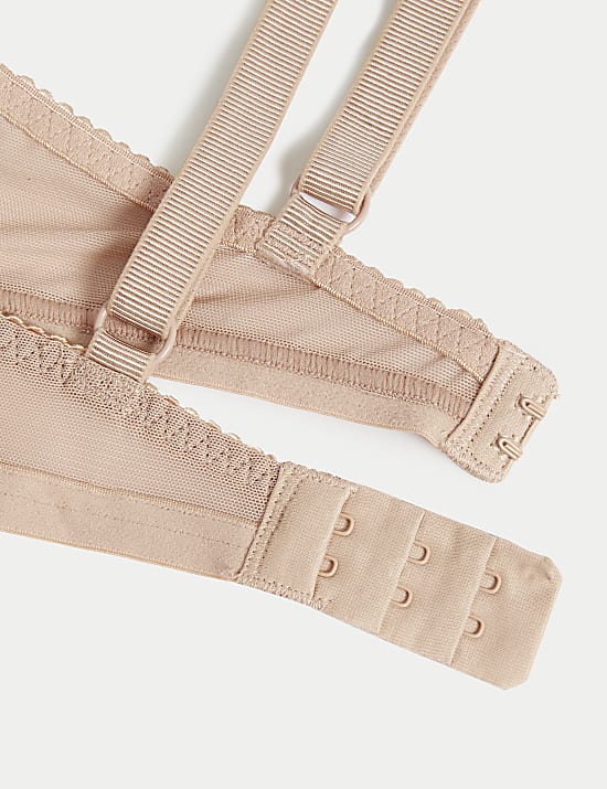 Lace Trim Padded Full Cup Wired Bra A-E