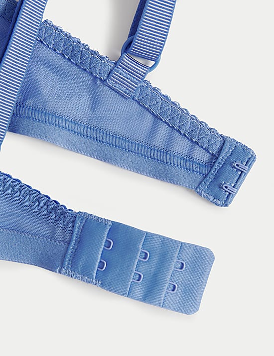 Lace Trim Padded Full Cup Wired Bra A-E