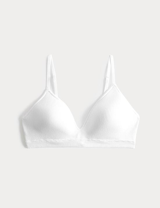 Seamless Ribbed Non Wired First Bra