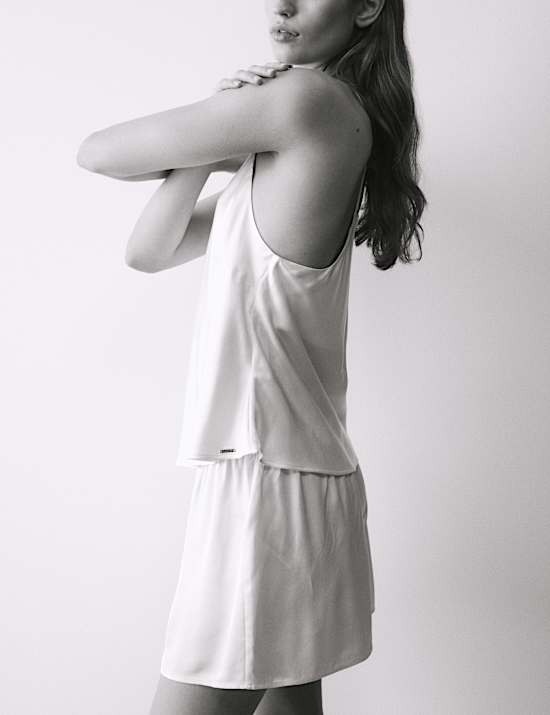 Ensemble pyjashort style caraco en satin