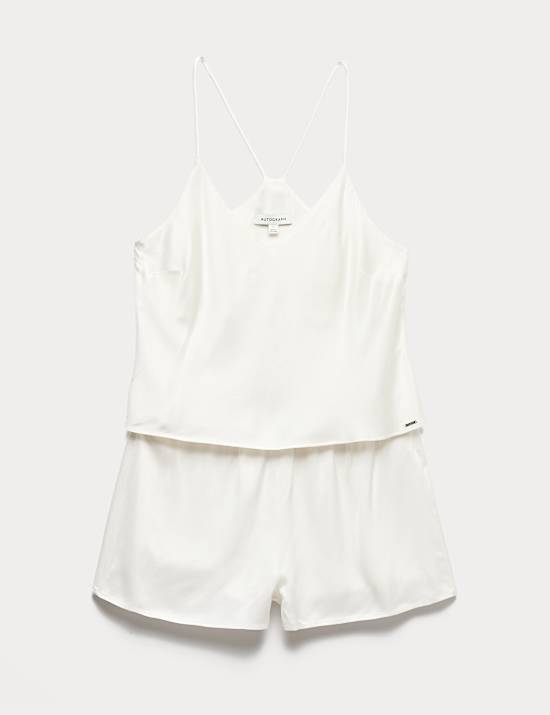 Ensemble pyjashort style caraco en satin