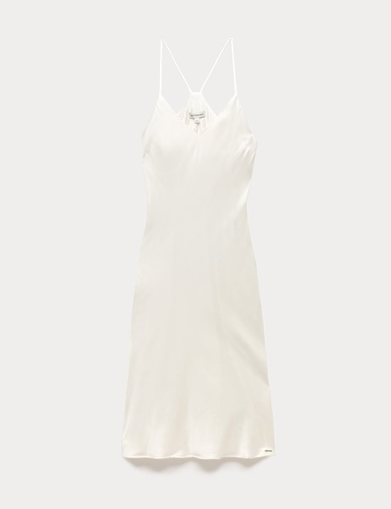 Satin Strappy Long Chemise