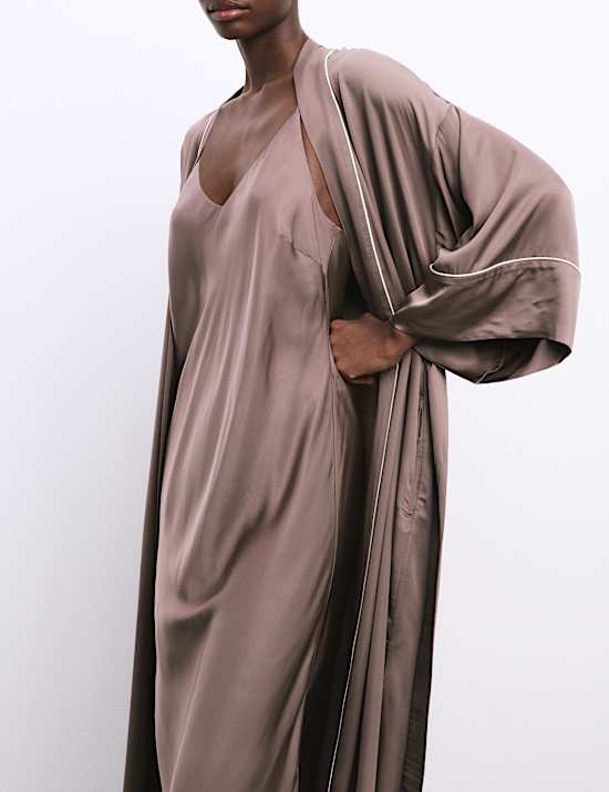 Satin Strappy Long Chemise