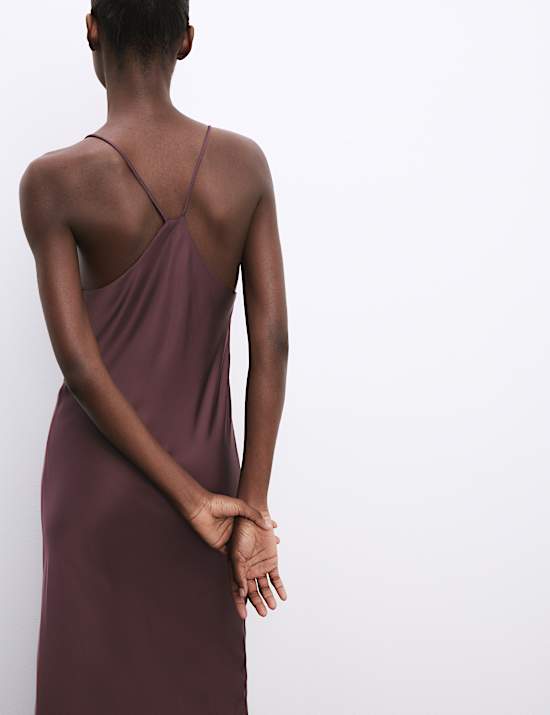 Satin Strappy Long Chemise