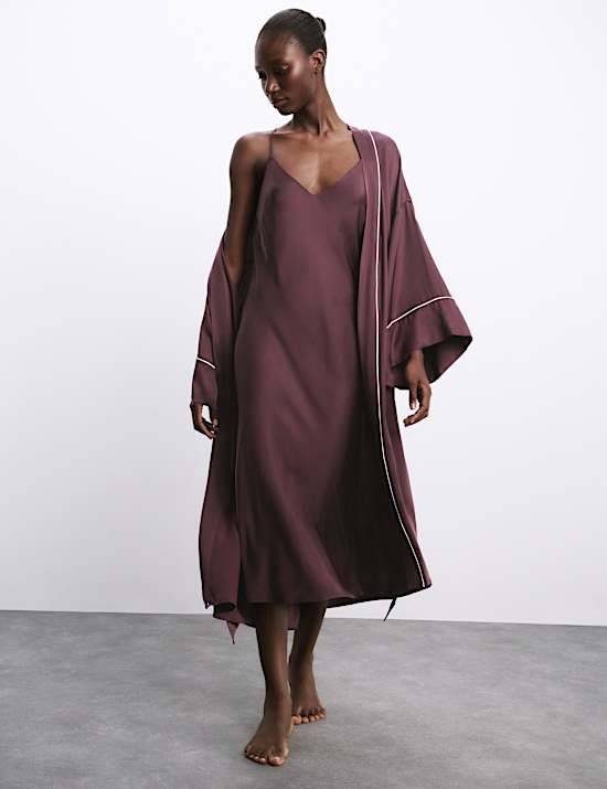 Satin Strappy Long Chemise