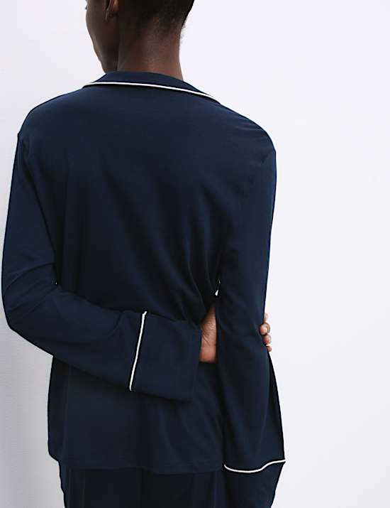 Ensemble pyjama en coton et modal à revers