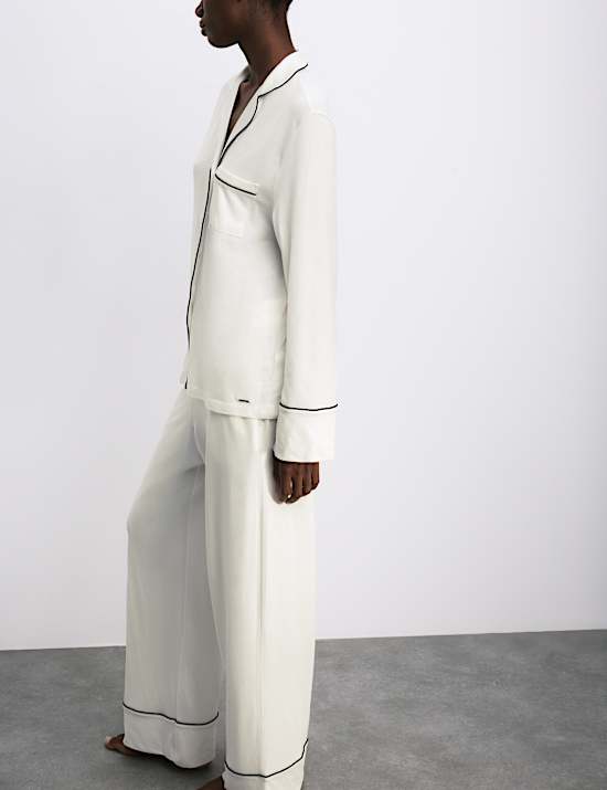Ensemble pyjama en coton et modal à revers