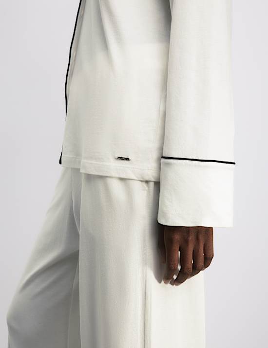 Ensemble pyjama en coton et modal à revers