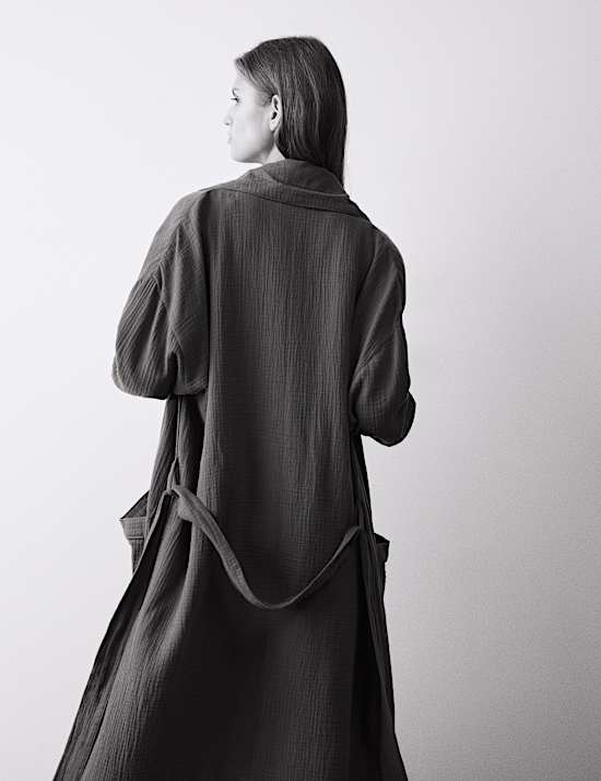 Robe de chambre en mousseline 100 % coton