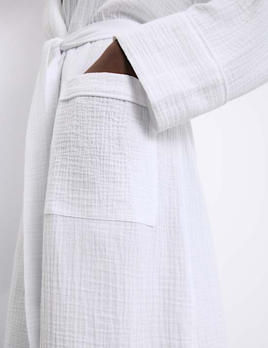 Pure Cotton Muslin Dressing Gown