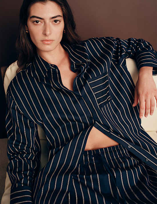 Pure Cotton Striped Pyjama Set