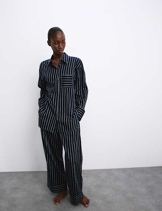 Pijama 100 % algodón de rayas