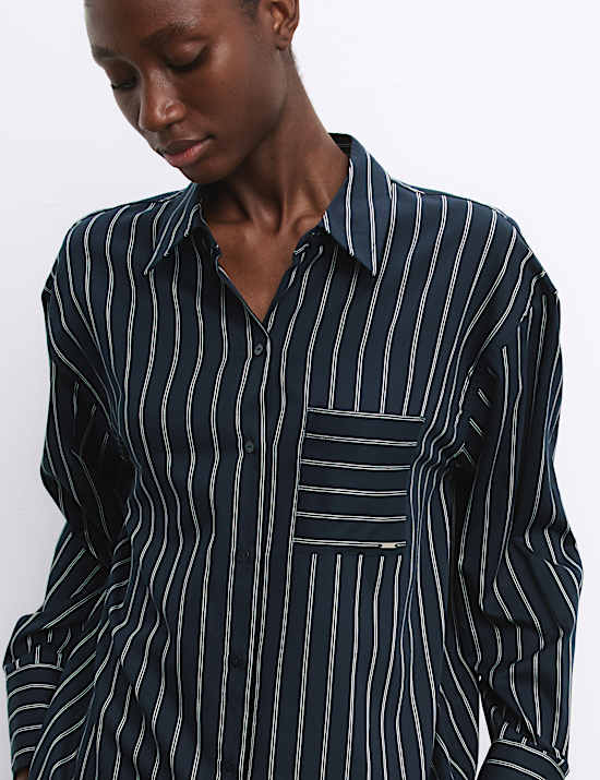 Pijama 100 % algodón de rayas