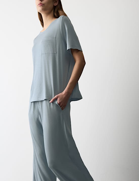 Jersey Wide Leg Pyjama Bottoms