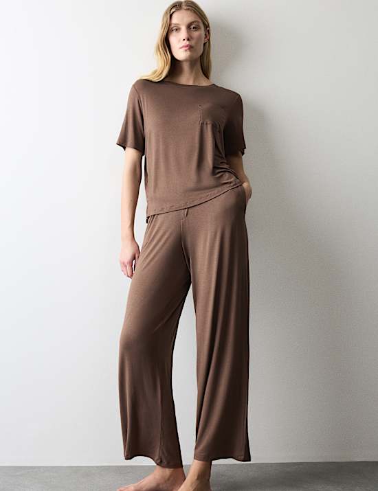 Jersey Wide Leg Pyjama Bottoms