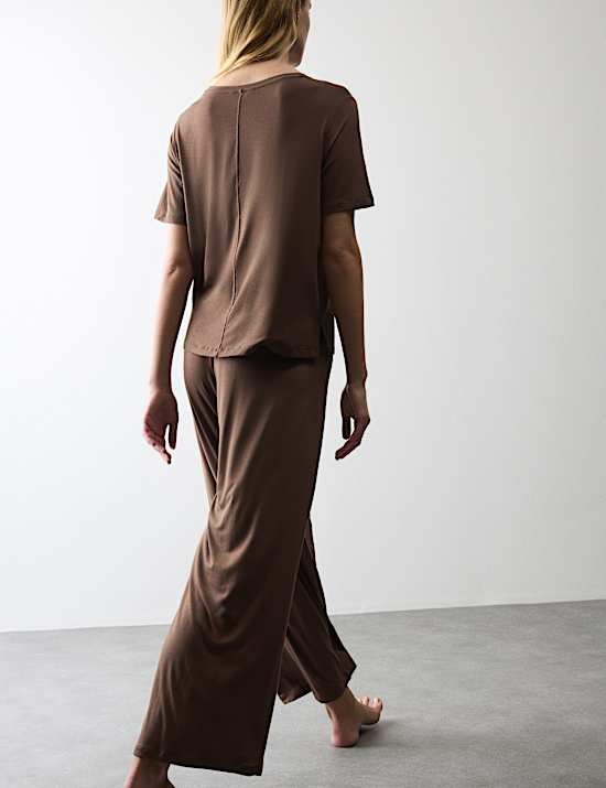 Jersey Wide Leg Pyjama Bottoms