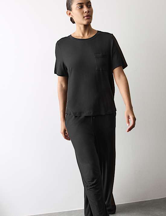 Jersey Wide Leg Pyjama Bottoms