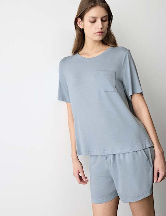 Schlafanzugshorts mit Knopfleiste