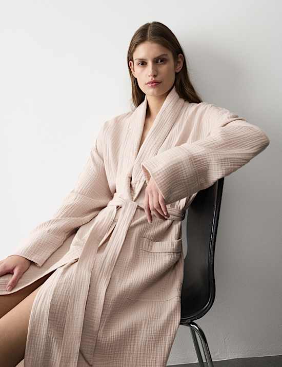 V&ecirc;tement enveloppant en mousseline 100 % coton