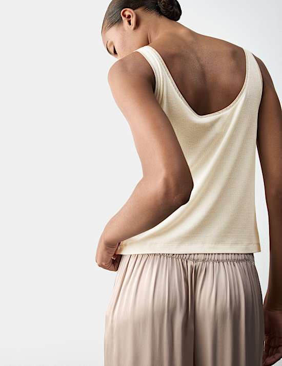 Modal Rich Ribbed Cami Pyjama Top