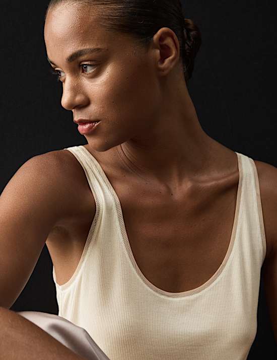 Modal Rich Ribbed Cami Pyjama Top