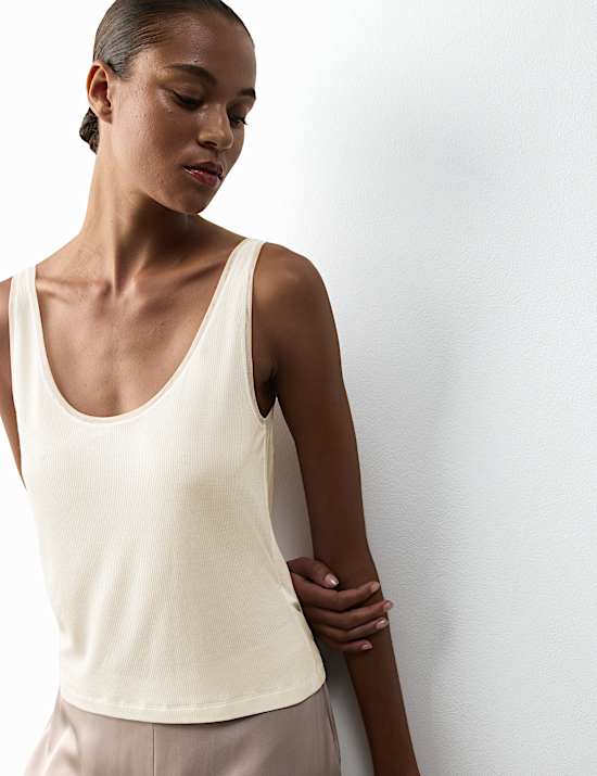 Modal Rich Ribbed Cami Pyjama Top