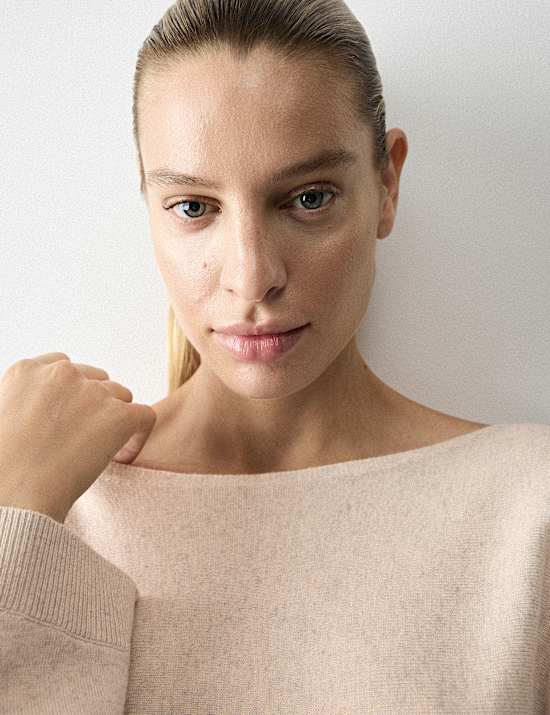 Merino Wool Blend Pyjama Top with Cashmere