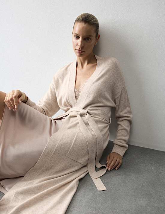 Lounge Knit Wrap with Cashmere