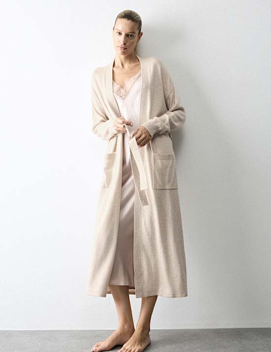 Lounge Knit Wrap with Cashmere