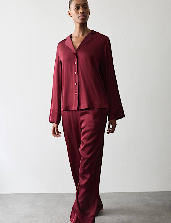 Premium Satin Revere Pyjama Set