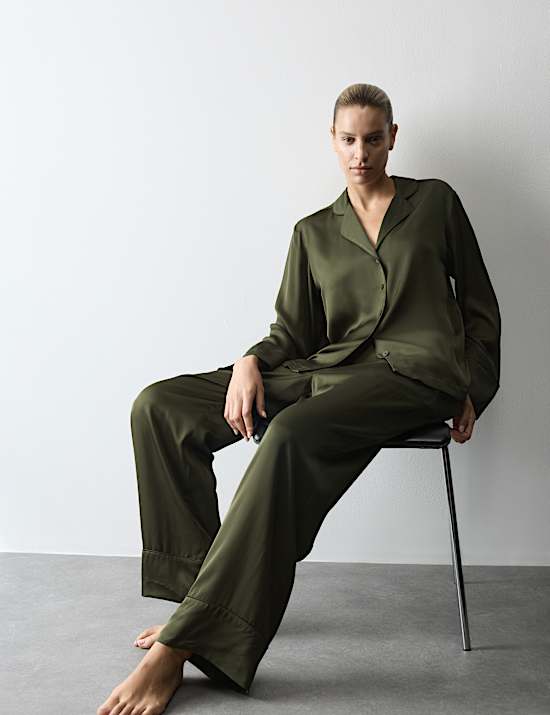 Premium Satin Revere Pyjama Set