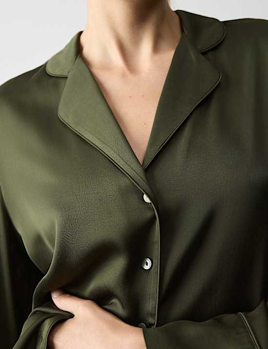 Premium Satin Revere Pyjama Set
