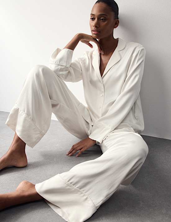 Premium Satin Revere Pyjama Top
